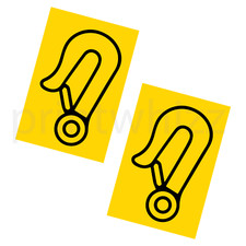 2 Wheelchair Transit Loop Stickers Tie Down Point Wheelchair Anchor Crash Tested
