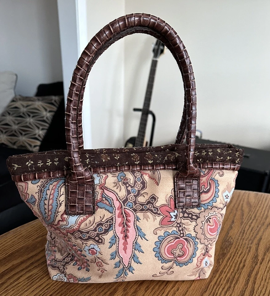 Bolso de Mano Tapiz Vintage Estampado Floral Cartera Otoño Moda Y2K Retro Foto 2 de 4