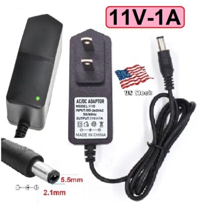 11V 1A AC/DC Adapter Power Supply for Home Electronics with 5.5x2.1mm ...
