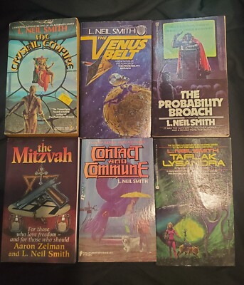 L. Neil Smith Sci-Fi Paperback Lot of 6 Including The Crystal Empire Vintage