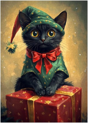 Weihnachtselfe Bombay Katze Puzzle 300/500/1000 Teile