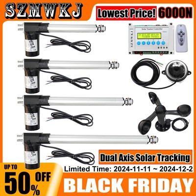 6000N Dual Axis LCD Solar Tracker -Solar Panel Auto Tracking Sunlight Track Kits