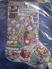 Christmas Bucilla Counted Cross Stocking Kit,GINGERBREAD MICE,Orton,18", 83999