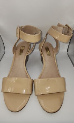 Louise et Cie Womens Punya Leather Wedge Slingback Sandals Odessa 8 1/2