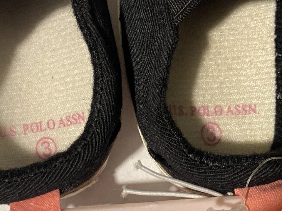 EE. UU. Polo 6-9 Meses Bebé Unisex Zapatos Sin Cordones Parte Inferior Descolorida Foto 3 de 4