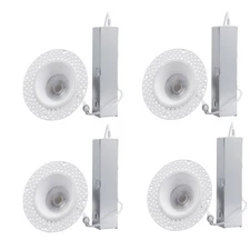 4-Pack 5CCT Commercial Trimless 1" LED Recessed Light with J-Box, Dimmable