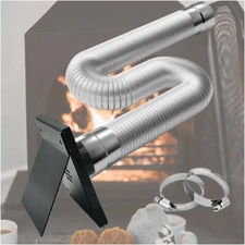 2 in Pellet Stove Vent Pipe Kit,2� x 60� Aluminum Flex Pipe Fresh Air Intake Kit