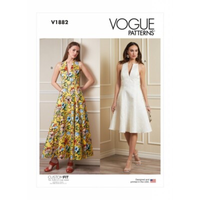 Vogue Patterns V1882 Misses' Kleid Abendmode Ballkleid Mini Maxi