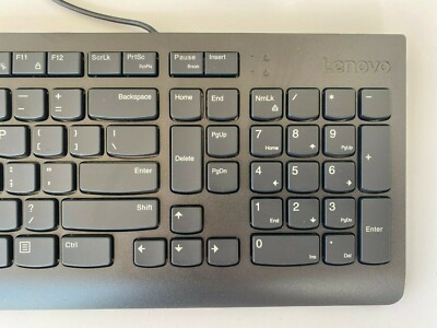 Lenovo Wired USB Keyboard Black SK-8823 and Mouse Optical Sensor