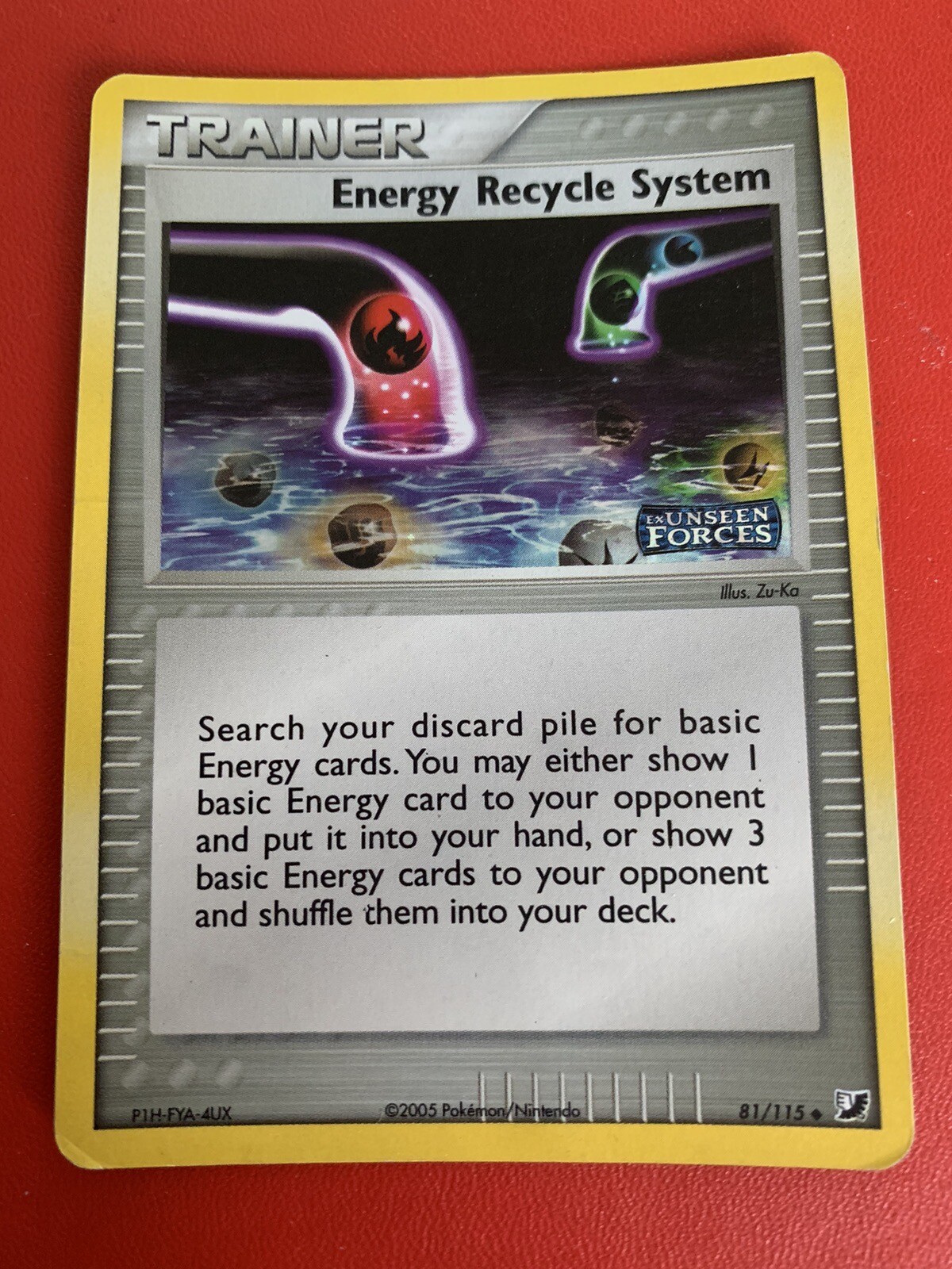 Energy Recycle System 81/115 - Reverse Holo - EX Unseen Forces Pokemon Card NM