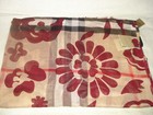 100% AUTHENTIC NEW WOMEN BURBERRY LARGE FLORAL SHEER CRIMSON SCARF — photo 4