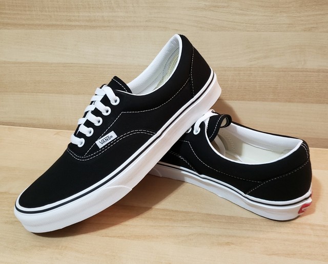 vans classic tumble era black leather