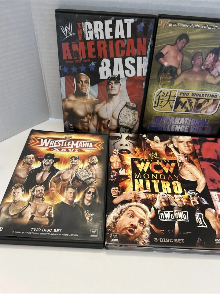 WWE, WWF, ECW Wrestlemania Monday Nitro, Great American Bash, 7 Different DVD’s - Image 2 of 4