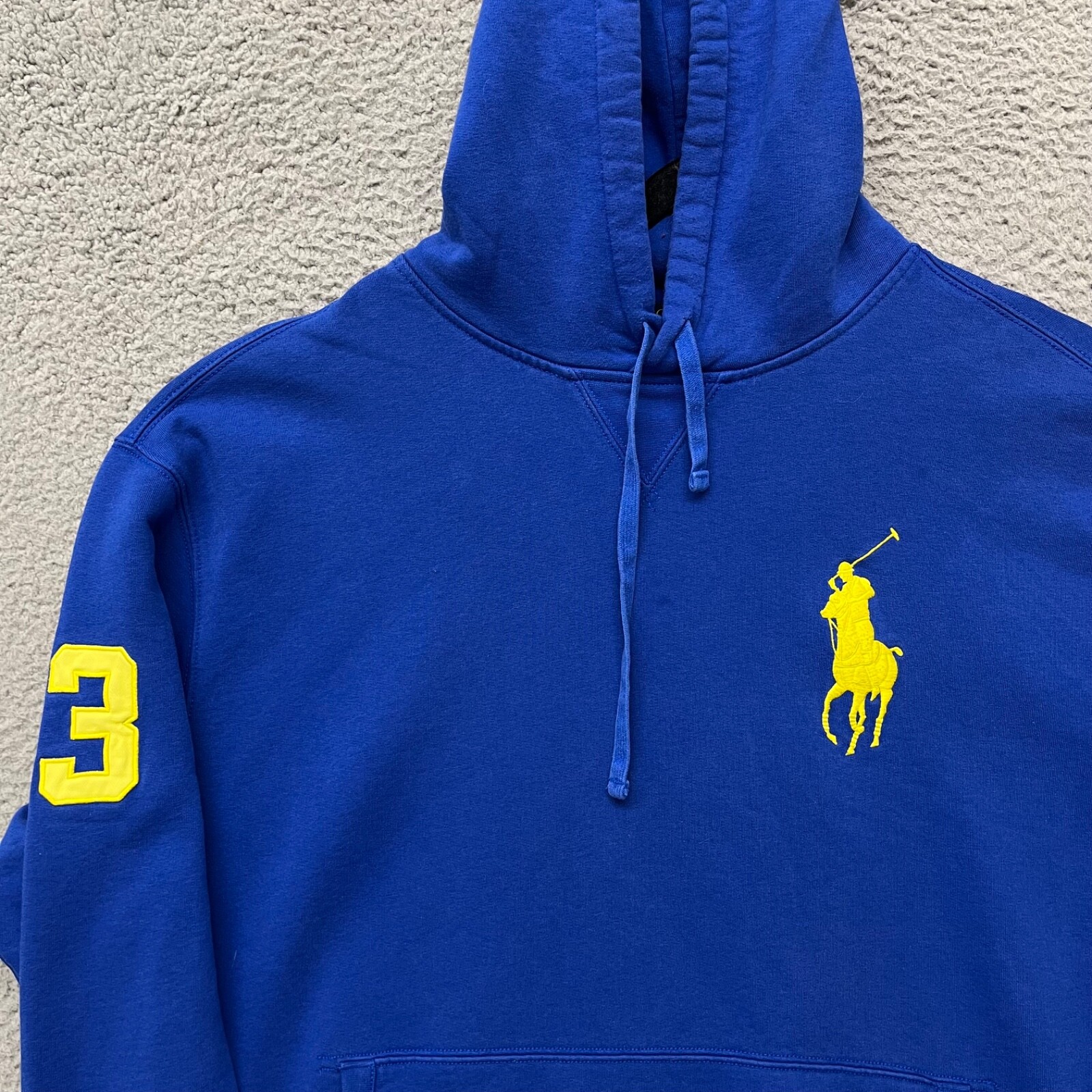Polo Ralph Lauren Felpa con Cappuccio Uomo 2XB Blu Big Pony Felpa con Cappuccio Pullover