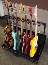 TRAVEL GUITAR STAND & CASE for 7 ELECTRIC GUITARS / BASSES - NO GUITARS INCLUDED