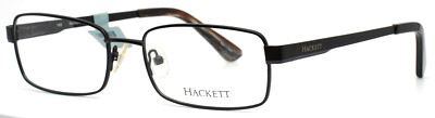 HACKETT HEK1092 02 Black Mens Rectangle Full Rim Eyeglasses 54-18-145 B:32