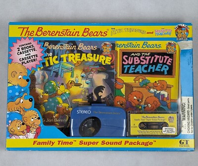 VTG 1996 The Berenstain Bears Family Time Super Sound Package Cassette Bundle 