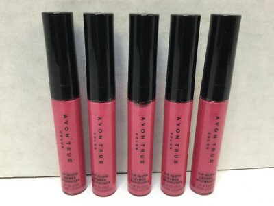 Avon True Color Lip Glow Lip Gloss in Afterglow Pink LOT OF 5 FREE SHIPPING
