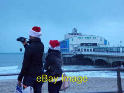 Foto 6x4 Bournemouth: Weihnachtstag am Pier In nicht weit von der Dämmerung am w c2013
