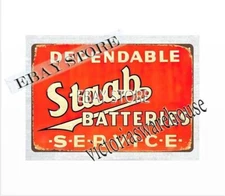 Dependable Staab Batteries Service metal tin sign plaque garage ideas