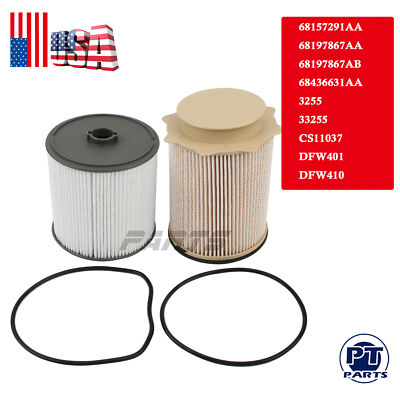 Fuel Filter Set For 2019-2022 Dodge Ram 2500 3500 Diesel – 68157291AA / 68436631AA Replacement (Nurniacl, 1-Year Warranty)