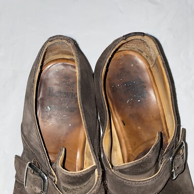 Berwick 1707 Single Monk Strap Brown Suede Shoes Size 8 | eBay display picture 1