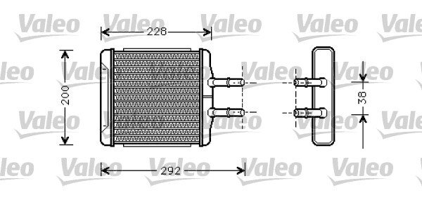 Valeo 812335 système de chauffage radiateur d'habitacle thermique alu