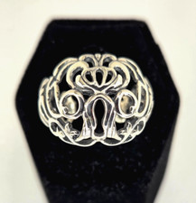 Vintage Carolyn Pollack Relios 925 Sterling Silver Filigree Domed Ring Sz 9 R002