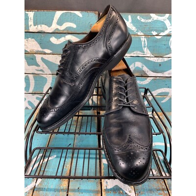 Allen Edmonds Mens Sz 11.5B Road Warrior Black Wing Tip Brogue