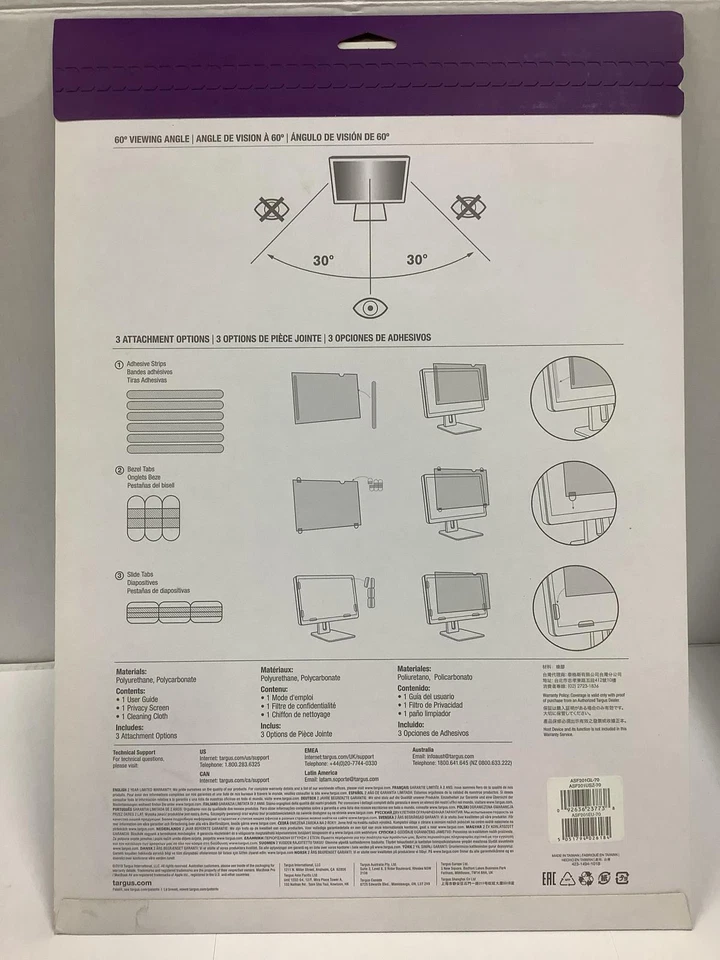 Targus 4Vu Privacy Screen  20.1" Monitors 4:3 Glossy Matte Blue Light ASF201USZ - Image 2 of 2