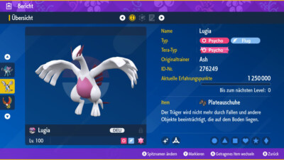 PVP Shiny Lugia 6IV | LVL 100 | Pokemon Karmesin / Purpur / Violet / Scarlet