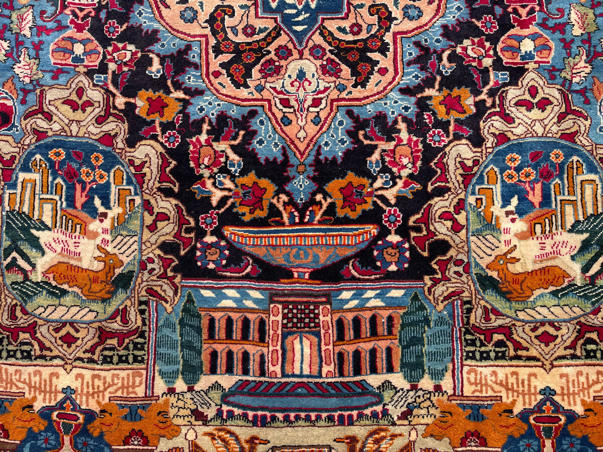 9x12 ANTIQUE ORIENTAL RUG HAND-KNOTTED WOOL big real old 9x12 ANTIQUE ORIENTAL RUG HAND-KNOTTED WOOL big real old