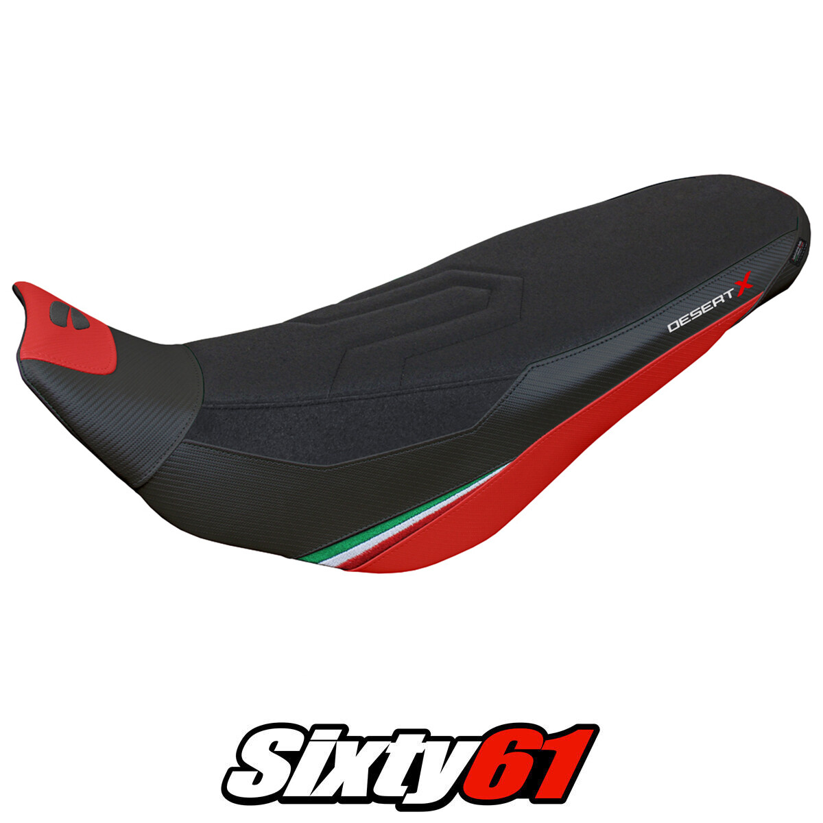 Ducati Desert X Rally Seat Cover Tappezzeria Keren Comfort 2022-2025 Red Black