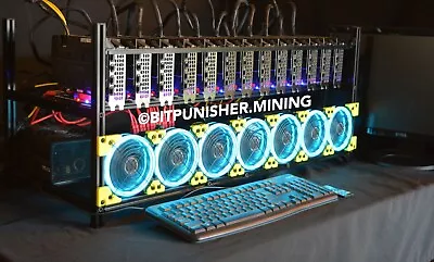BIT PUNISHER Bitcoin Mining Rig 13-GPU READY ULTRA PREMIUM Cryptocurrency Miner BITPUNISHER