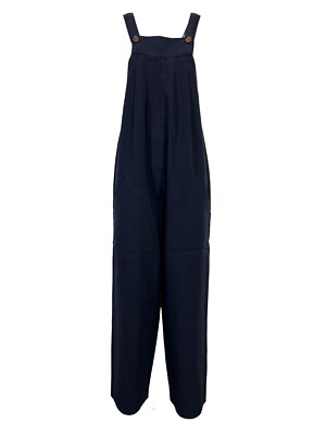 4.10 by BottegaChilometriZero Women's Cotton Blue Overalls DD24613 MADE IN ITALY