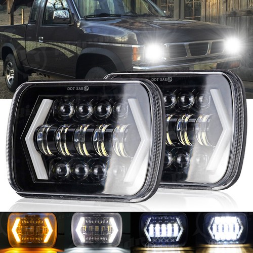 2x 5X7 7X6 LED Headlight Hi/Lo Sealed Beam For Nissan Pickup Hardbody D21 Trucks - Bild 1 von 11