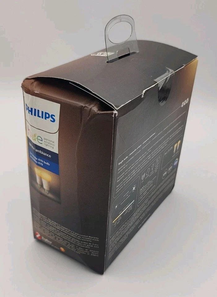 New Philips Hue White Ambiance A19 2-Pack E26 10W Smart Bulbs dimmable LED 800lm - Image 3 of 4