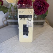 Vintage Berkshire Ultra Sheer Sandalfoot Knee Highs Charcoal 8 1/2 - 11