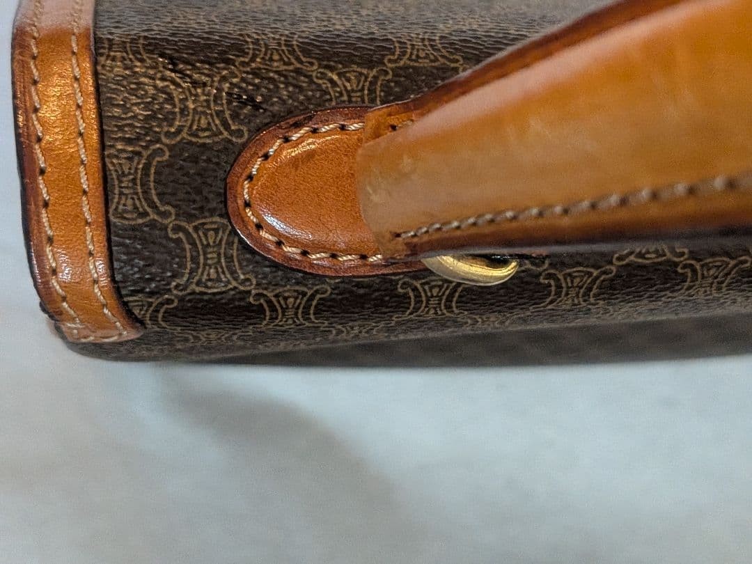 CELINE brown dot pattern tote bag - image 6