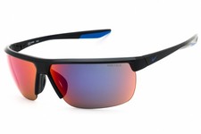 NIKE TEMPEST E CW4666 451 Sunglasses Black Frame Gray Blue Lenses 71mm