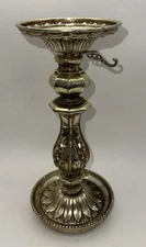 Vintage Hollywood Regency Ornate Candlestick  Villy Pillar Candleholder 9.25”