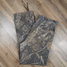 Vintage 90s Mossy Oak Camo Cargo Pants Mens Large Hunting Cotton Made in USA