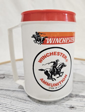 Vintage Winchester Ammunition Insulated Mug 5 Inches Tall Made In USA no lid