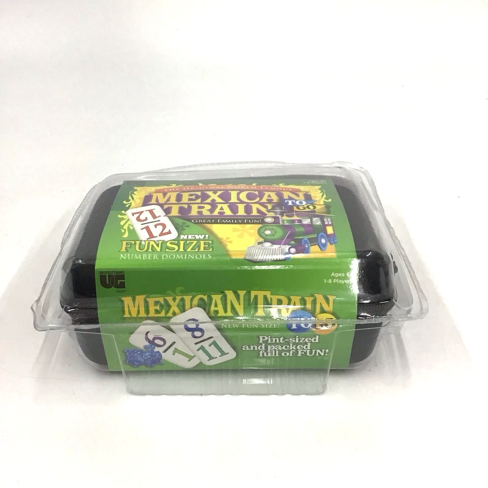 Doble 12 Número de Tren Mexicano Dominó para Viajar Tamaño Estuche con Cremallera NUEVO LEER Foto 3 de 4