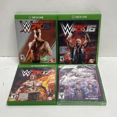 AEW Fight Forever WWE 2K17 2K16 2K15 4 Xbox One Game Lot Sealed AEW