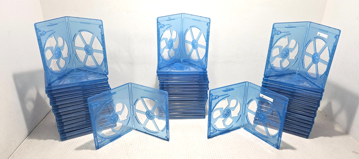 LOT OF 1 ,5 , 15, 30, 50 ,100 EMPTY 2-DISC BLU-RAY CASES NEW HIGH QUALITY