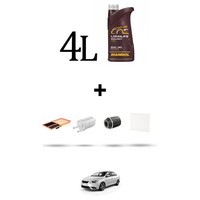 Hoffcar Wartungsset 4 Filter Und 4L ÖL FüR Seat Toledo Iv (KG3) 1.6 Mpi 77KW D