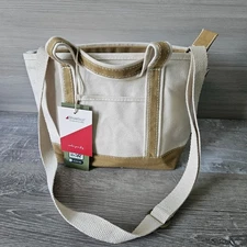 Shorebags Sonoma MINI Canvas Nantucket Crossbody Convertible Tote w/ Strap NEW