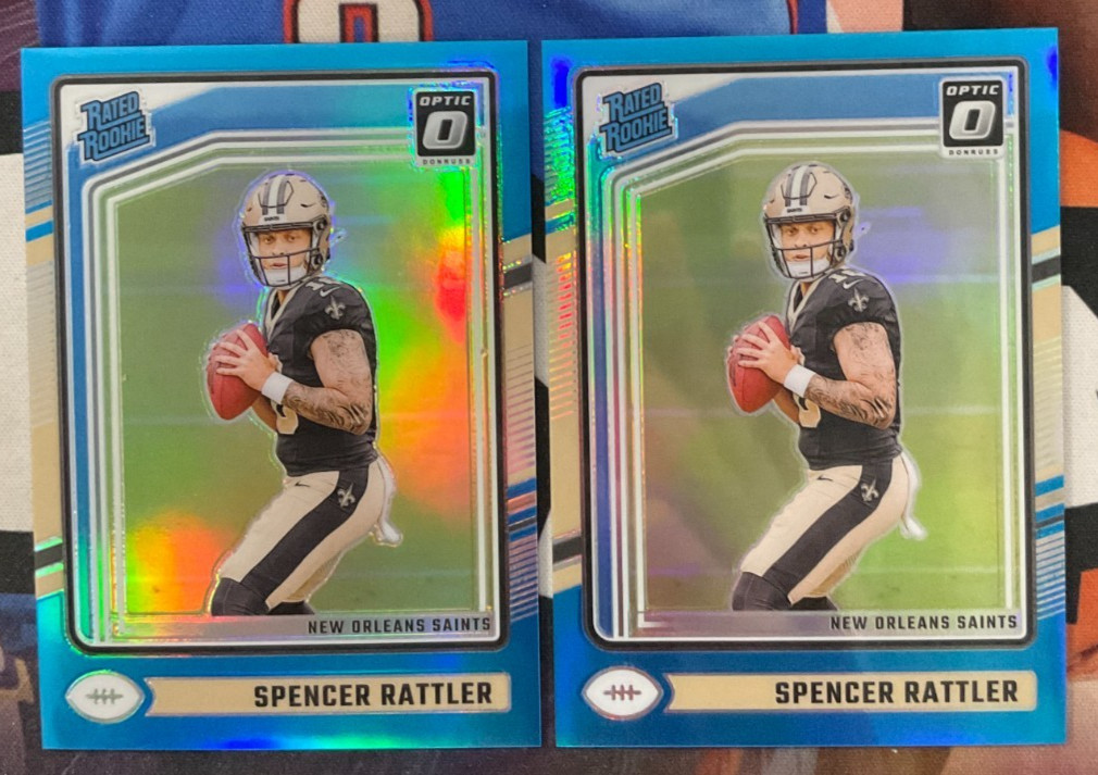 2024 Panini Donruss Optic #289 Spencer Rattler Aqua /299 /299 Rated Rookie (JR)2