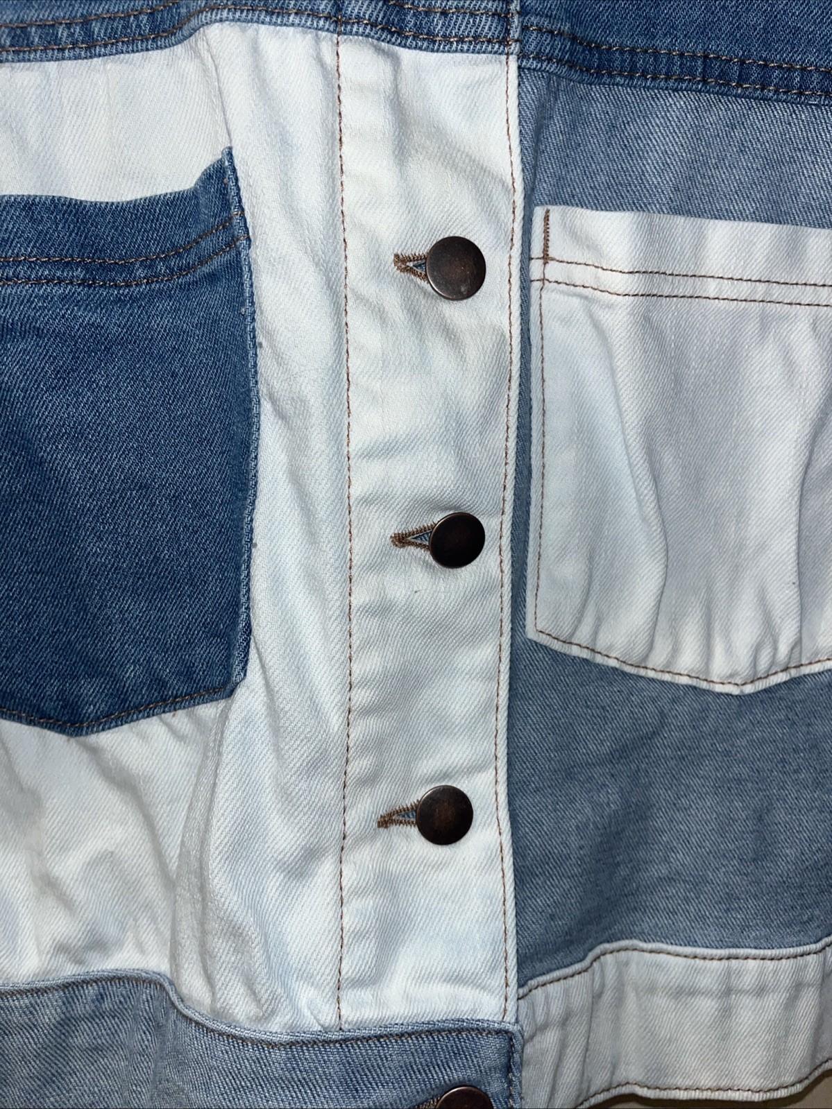 Patchwork Cropped Quality Denim Street Style Jack… - image 3